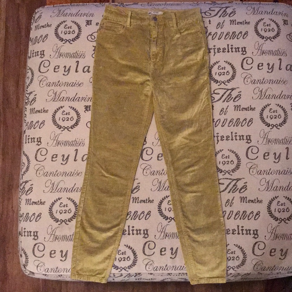 Chartreuse Free People Skinny Jeans